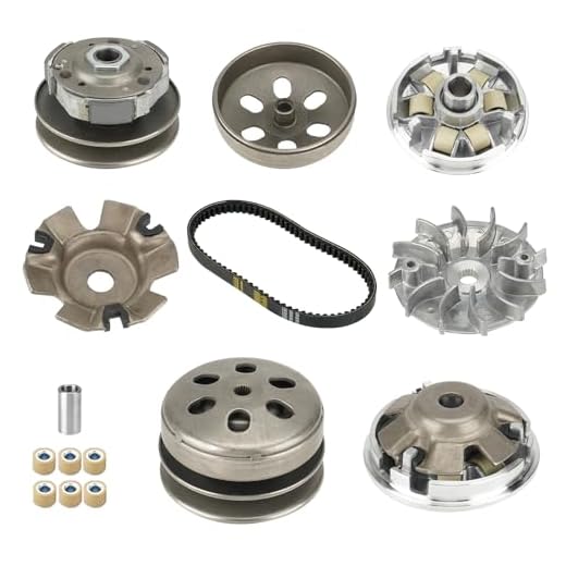 Fit for Gy6 150cc High Performance Clutch Set, Racing Scooter Variator,Fit for Gy6 125cc/150cc, for 152QMI/157QMJ Engine Scooter ATV, Including Variator and Clutch Assembly with 743 belt