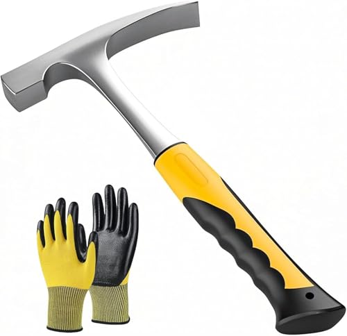 30oz Tinners Hammer - Forged Steel Head with Shock Absorbing Grip Ideal for Sheet Metal Work HVAC Welding Metal Fabrication & Chipping