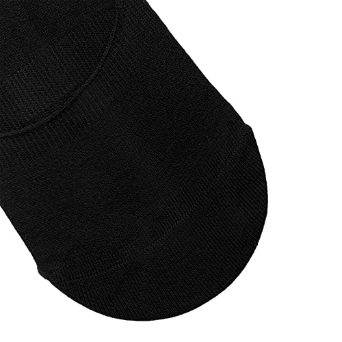 Bonisto No Show Socks Women And Men Non Slip Invisible 6 Pairs (Large, Black) #TOP4