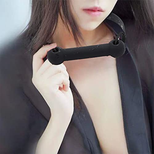 LIKENNY 口枷 SM グッズ SM口枷 口枷開口 調教口枷 犬用の骨ガムを模して 口枷 猿ぐつわ 拘束具 コスプレ 小道具 防音グッズ 調整可能 女性 男性用 (黒色) - 画像5