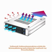 ICY DOCK Wechselrahmen für 2X 2,5 Zoll (6,4cm) SATA/SAS SSD/HDD ExpressCage MB742SP-B – Ansicht 6