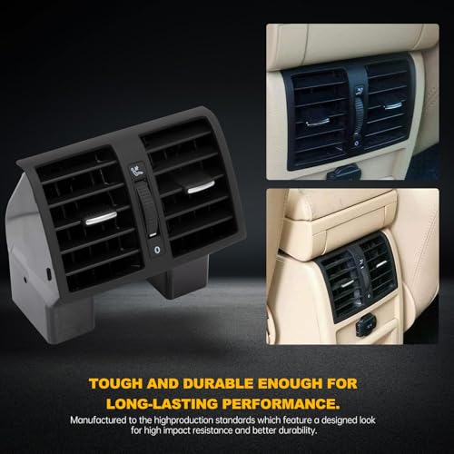 Anlseiod Lüftungsgitter für VW Touran 2003-2015 Caddy 2004-2015 Hinten Mitte Konsole Luftdüse Lüftungsdüse Lüftungsauslass zubehör 1TD819203A