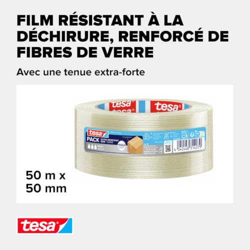 Ruban adhésif à filament tesapack 45900 00000 00 50 x 50 mm renfort fibre de verre - vue 4