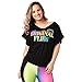 Zumba Fitness® Athlétique Top Femme Coupe Ample Dance Vetements Sport Haut d'Entraînement, Camiseta Mujer, Opacity, Black a, X-Small/Small