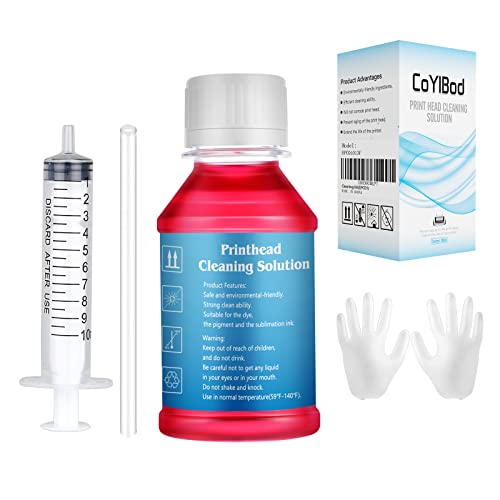 CoYlBod Inkjet Printers Printhead Cleaning kit for Epson Workforce 325 323 320 845 840 645 635 633 630 545 435 60-3.4oz 100ml Nozzle Cleaner