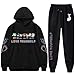 Women Hoodie Love Yourself Sweater Tracksuit Sweatsuits 2pc Sets Sweatshirt and Jogger Casual Streetwear for Fans Black