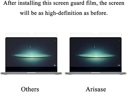 Arisase [2 Pack] HD Clear Screen Protector for MacBook Pro 16 M1 Pro & M1 Max Chip (Model: A2485) 2021 Released (16.2 Inches)