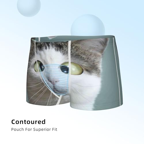Boys' Cotton Boxer Brief Soft Underwear-Funny Cat4