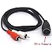 GLHONG 7 Pin Din Female to 2 RCA Male Audio Cable for Bang & Olufsen, Naim, Quad.Stereo Systems (1 Meter)