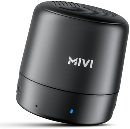 Mivi Play Bluetooth Speaker with 12 Hours Playtime. Wireless Speaker Made in India with Exceptional Sound Quality, Portable and Built in Mic-Black