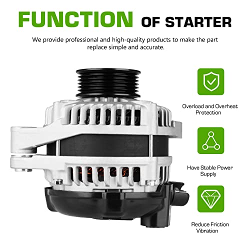 Image of New Alternator Fit for Honda Odyssey 05-07 3.5L, for Pilot 05-08 3.5L, for Ridgeline 06-08 3.5L, for Acura MDX 03-06 3.5L, 07-09 3.7L, for RL 05-08 3.5L, TL 04-08 3.2L, 07 08 3.5L, Replace for 11151