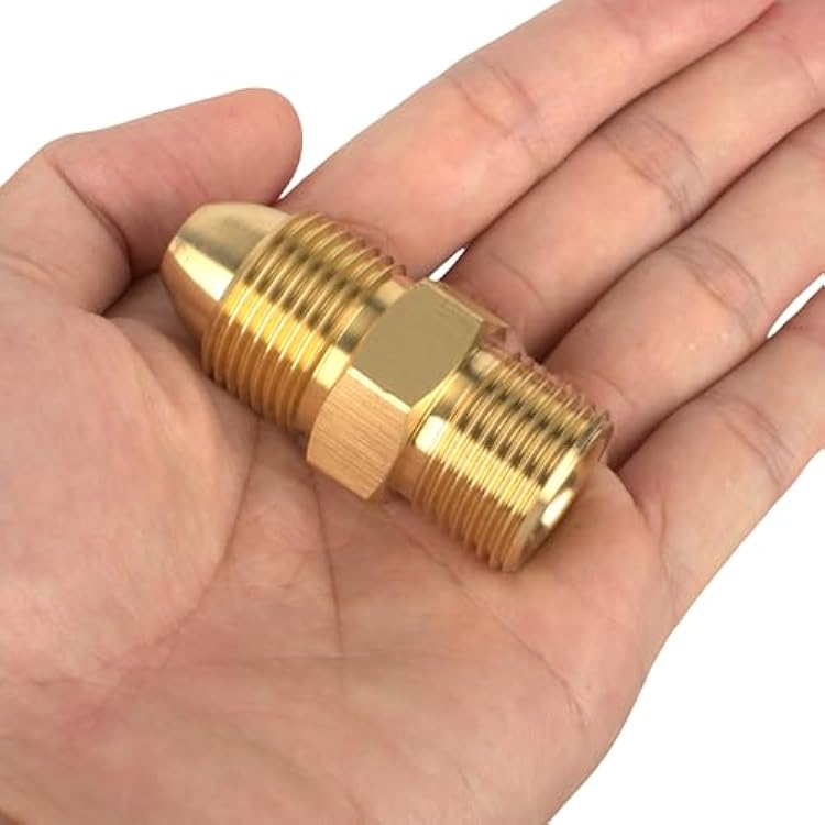 G5/8 Male to CGA580 Male Nitrogen Argon Adapter