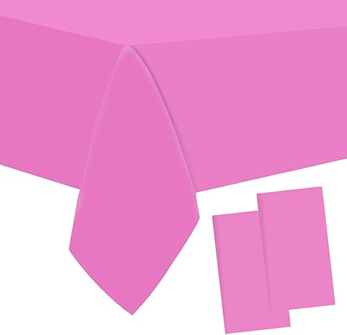 Miniatura 9 de 2 Empaque de mantel de plástico blanco, 54 pulgadas x 108 pulgadas, rectangular desechable para fiesta, adecuado para decoración de mesa en