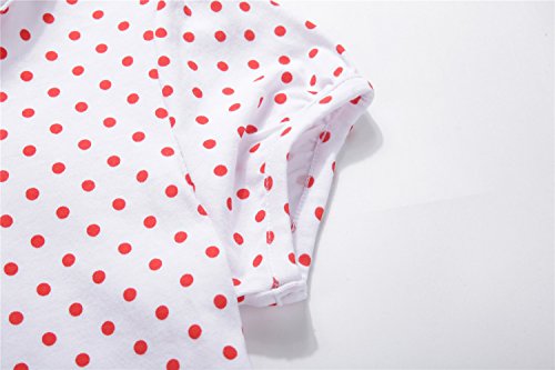 UNACOO Toddler Girls Polo Shirt with Picot Collar Cotton Short Sleeve T-Shirt (Age 2-8 Years)4