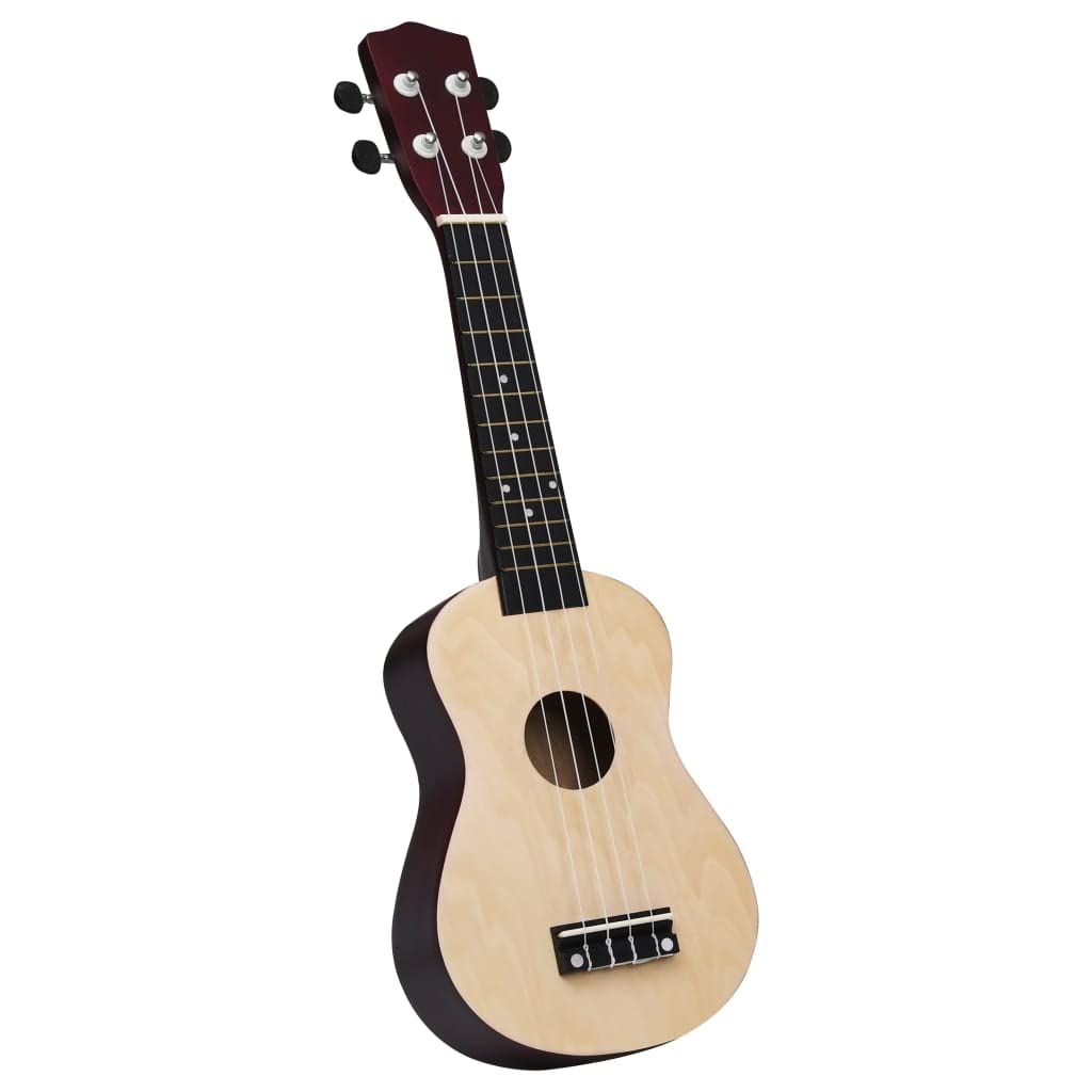 Musikinstrumente – Hobbys & Creative Arts – Sopran-Ukulele-Set mit Tasche für Kinder, helles Holz, 58,4 cm
