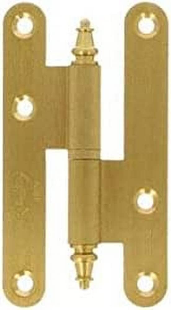 Amig - Pernio Square 1-11 Brass Right with Flanges - Stainless Steel Safety Shield - Extendable Wall Clothes Rack 6 Bars - Door Viewer, Multicoloured, 407-100