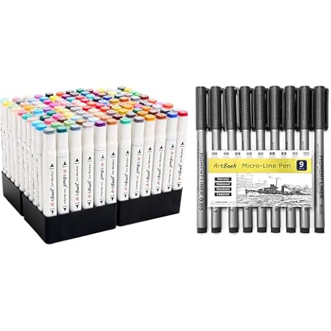 ArtBeek 120 Color Markers with Fine Liners Cover