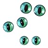 Megan's Beaded Designs Fantasy Cheshire Cat Glass Eyes in Blue and Green 6mm to 40mm Jewelry Cabochons Art Dragon Equine Taxidermy Domed (Small Bundle (10mm, 8mm, 6mm)) #2