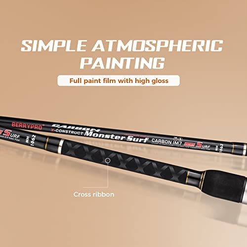 Berrypro Surf Spinning Fishing Rod Graphite Spinning Rod (9-Feet & 10-Feet & 10.6-Feet & 11-Feet & 12-Feet & 13.3-Feet) (12‘-Spinning - 4Pc) #TOP3