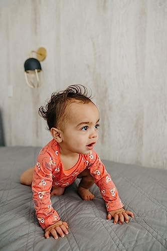 Copper Pearl Long Sleeve Bodysuit Baby: Ultra Soft Baby for Newborns, Boys, and Girls - Stylish, Comfortable, Overlap Shoulders, Premium Knit Fabric - Newborn, Elmo4