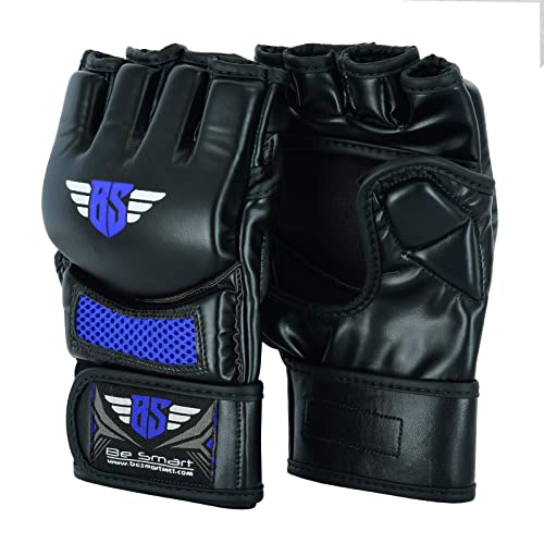 Mma Gloves, Ufc Kickboxing Gloves, Mma Sparring Gloves, Mma Training Equipment, Fighting Gloves For Mixed Martial-Arts, Mma Training Gloves Adults Men & Women By Besmart (Blue Mesh, Small) #TOP1