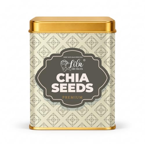 Image of LILA DRY FRUITS Chia Seeds 400 Grams for Eating Raw Healthy Superfood Fiber Rich Omega 3 Seeds for Weight Management | Smoothies Detox Drinks Salad Toppings Daily Nutrition Perfect for Gifting