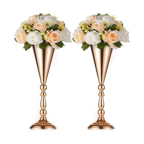 Jarrones de trompeta decorativos para centros de mesa de comedor hogareño 7