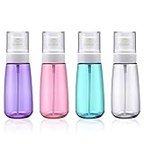 Cosywell Fine Mist Spray Bottle 3.4oz/ 100ml Empty Cosmetic Refillable Travel Containers Plastic Hair Spray Bottle Sprayer for Perfume Skincare Makeup Lotion (4color)