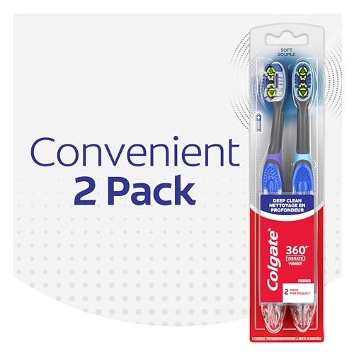 colgate total advanced 360 floss tip sonic battery powered toothbrush 2 pack