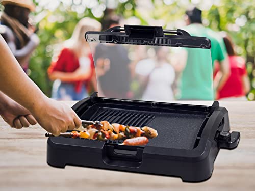 Beper 90.871 Barbecue Elettrico con Coperchio, Acciaio Inossidabile, Nero - Immagine 5