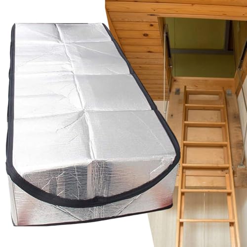 Dachbodentreppe Hitzeschild Wärmeisolierende Baumwolle Dachböden Türisolierung Abdeckungen für herunterziehbare Treppe Dachboden Zelt Dachböden Treppenleiter Isolierung Abdeckung 63 x 137 x 27 cm
