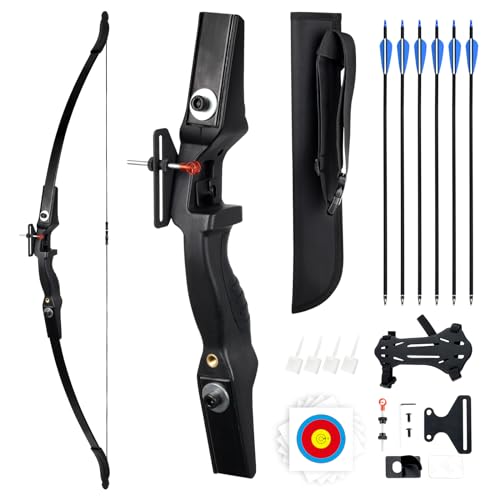 Catch&Hunt 30lbs Recurve Bow and Arrow,Archery Bows Set for Adults,Right Hands Bow,Suitable for Beginner Teenagers Outdoor Hunting,Target Practice