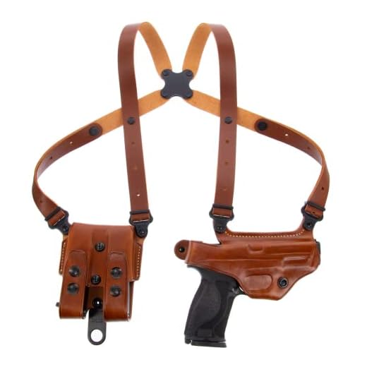 Galco Miami Classic Shoulder Holster Compatible with Glock 17, 22, 31 (Tan, Right-Hand, MC224)