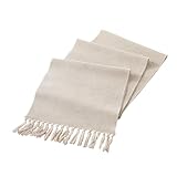 Nappe tissée à la main - design à pompons, et pratique pour la décoration et la protection de la table, nappe rustique