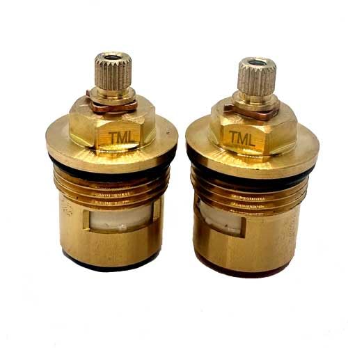 Tml Brass Bsp 3/4" Bath Tap Cartridge Pair Compatible Bristan 08607A4 24 Spline Cl9-1 B6 Bristan 08607A4 Invigor Soho Squire Niva
