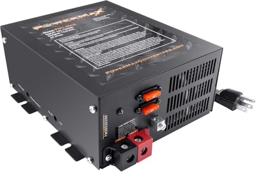 PowerMax PM3-55 High-Performance 110 Volt to 12 Volt RV Power Converter | 55 Amp Capacity DC Power Supply Charger
