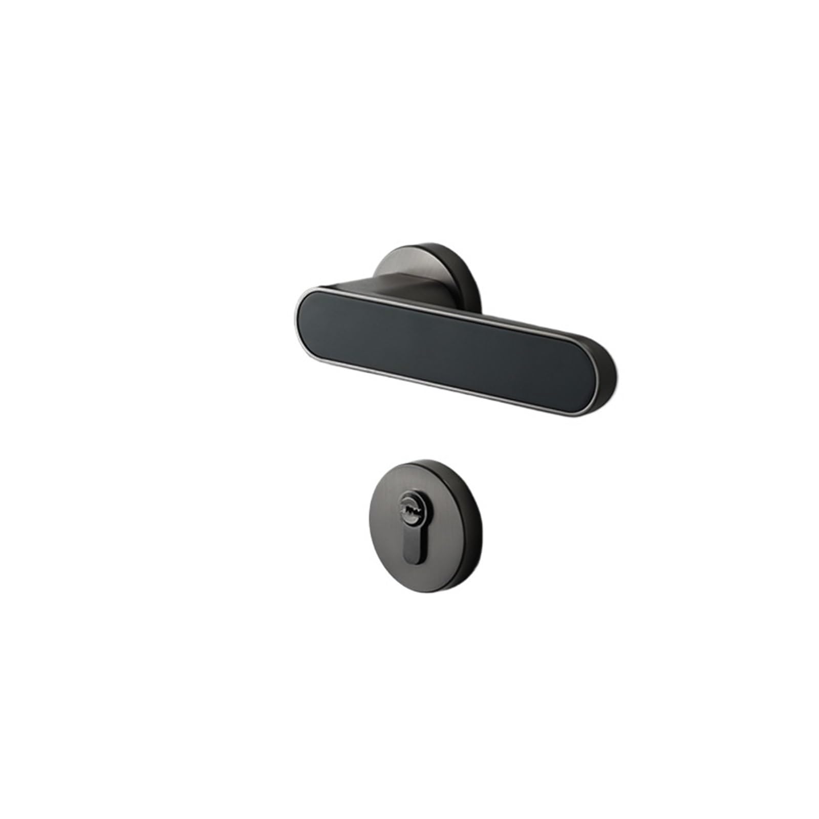 Minimalist Leather Ecological Door Lock Indoor Bedroom Door Lock Magnetic Silent Silent Light Luxury Wooden Door Lock with Leather Door Handle(G Magnetic 35-50mm Type Without Key)