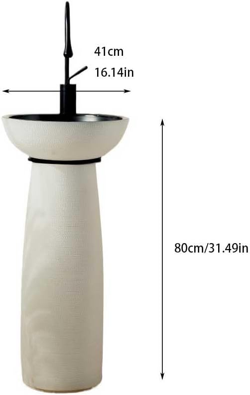 Modern Kitchen Sink Pedestal Wash Basin Floor-Standing Balcony Bathroom Wash Basin, Pedestal Sink Drop in Kitchen Sink