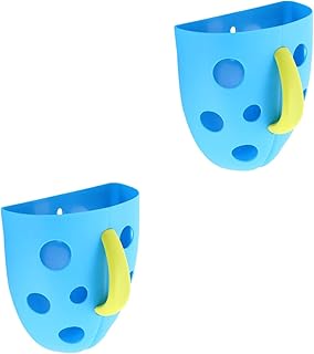 Balacoo 2 Szt Kąpieli Zabawka Organizator Naścienne Z Koszem Przechowywania Kubków Ssących Uchwyt Plastikowy Prysznic Caddy Do Łazienki Wanną ( Niebieski )