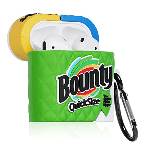 Oqplog For Airpod 2/1 Case Trendy Design Cover For Airpods Silicone Cases Air Pods Cute Funny Cartoon 3D Kawaii Fun Soft Designer Unique Fashion Cool Pretty For Girls Boys Teen Girly (Bonty Paper) #TOP2