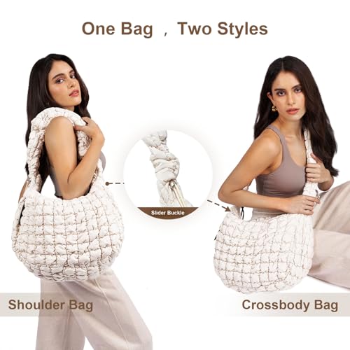 Bolso grande acolchado tipo tote para mujer miniatura 2