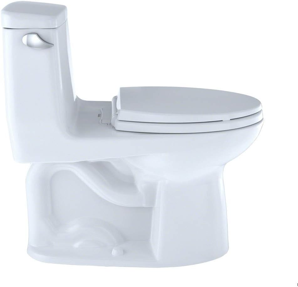 TOTO MS854114EL#01 Eco Ultramax ADA Elongated One Piece Toilet, Cotton White - - 