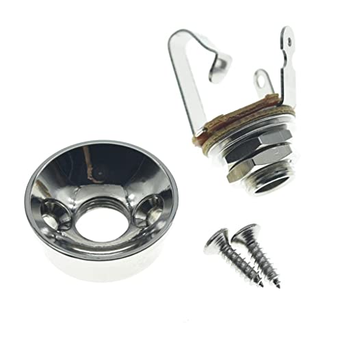 KAISH Nickel Brass Tele Jack Plate