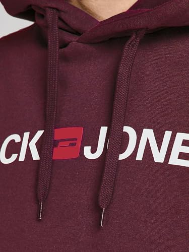 Sweat à capuche homme Jack & Jones confortable en rouge taille L