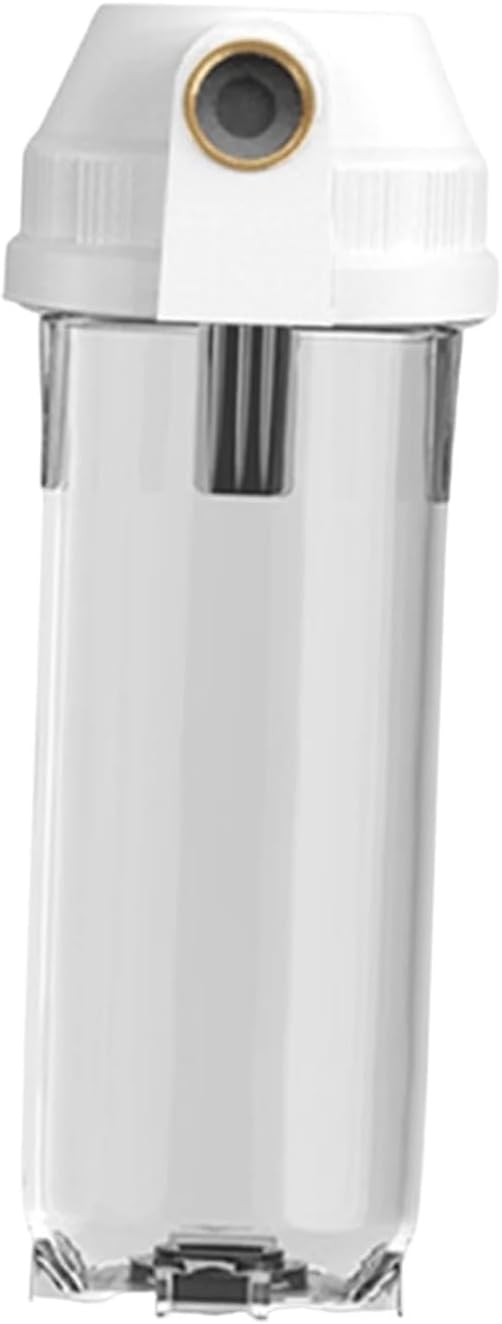 10 Inch Transparent PET Replacement Water Filter Bottle for Kitchen Purifiers(Brass with a Plate)