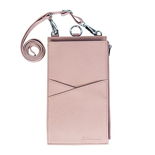 [Avarmora] スマホポーチ スマホ財布ショルダー お財布バックショルダー スキミング防止 長財布と携帯電話が入る ショルダーミニ財布 レディース ショルダー スマホお財布ショルダー スマホケース 財布 縦型 スマホショルダー スマホポーチ 財布付き スマホポーチ ショルダー 携帯ポーチ 携帯電話ケース お財布ショルダー (ローズピンク)