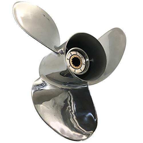 ARKDOZA 14x17 15 Spline Stainless Steel Propeller RH SS Props for DF70/80/90/100/115/140 Suzuki Outboards