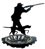 Schmiedeeisen Imex der Fuchs 11402 Aschenbecher Jäger, 159 x 187 mm