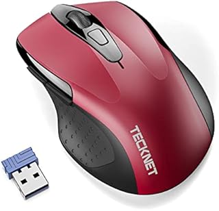TECKNET PRO Wireless Mouse, 2.4G USB Cordless Mice Optical PC Computer Laptop Mouse With 24 Month Battery Life, 2600 DPI 5 Adjustment Levels, Nano Receiver, 6 Buttons For Windows Mac Macbook Linux