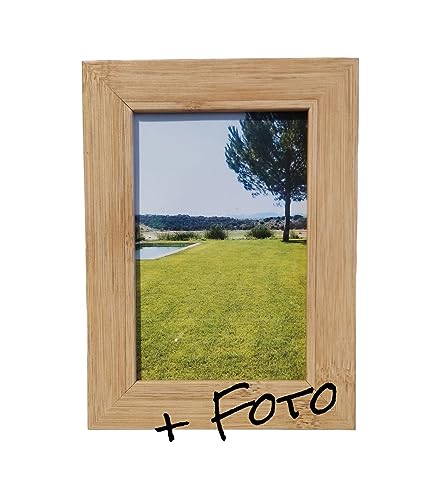 SANGOIMPRESS Moldura de foto personalizada com a sua foto incluída. Presente original vários modelos 10 x 15 cm decoração de casa (madeira)